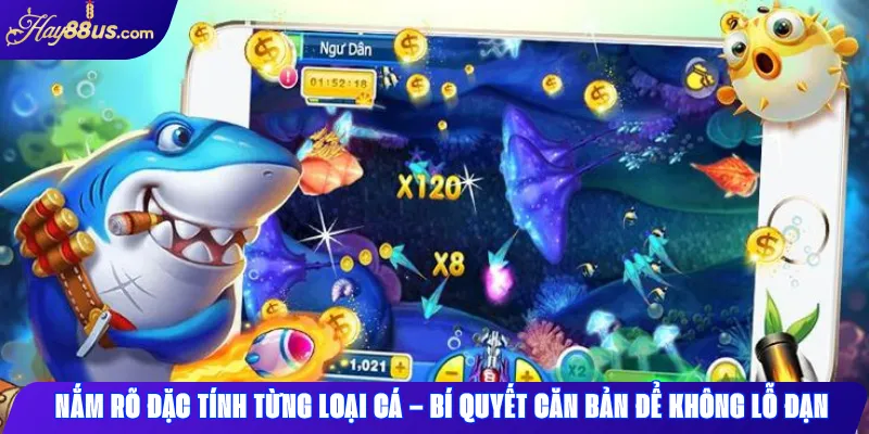 7 Mẹo Chơi Bắn Cá Hay88 Giúp Bạn Ăn Xu Liên Tục Mỗi Ngày 1 Nắm rõ đặc tính từng loại cá – Bí quyết căn bản để không lỗ đạn